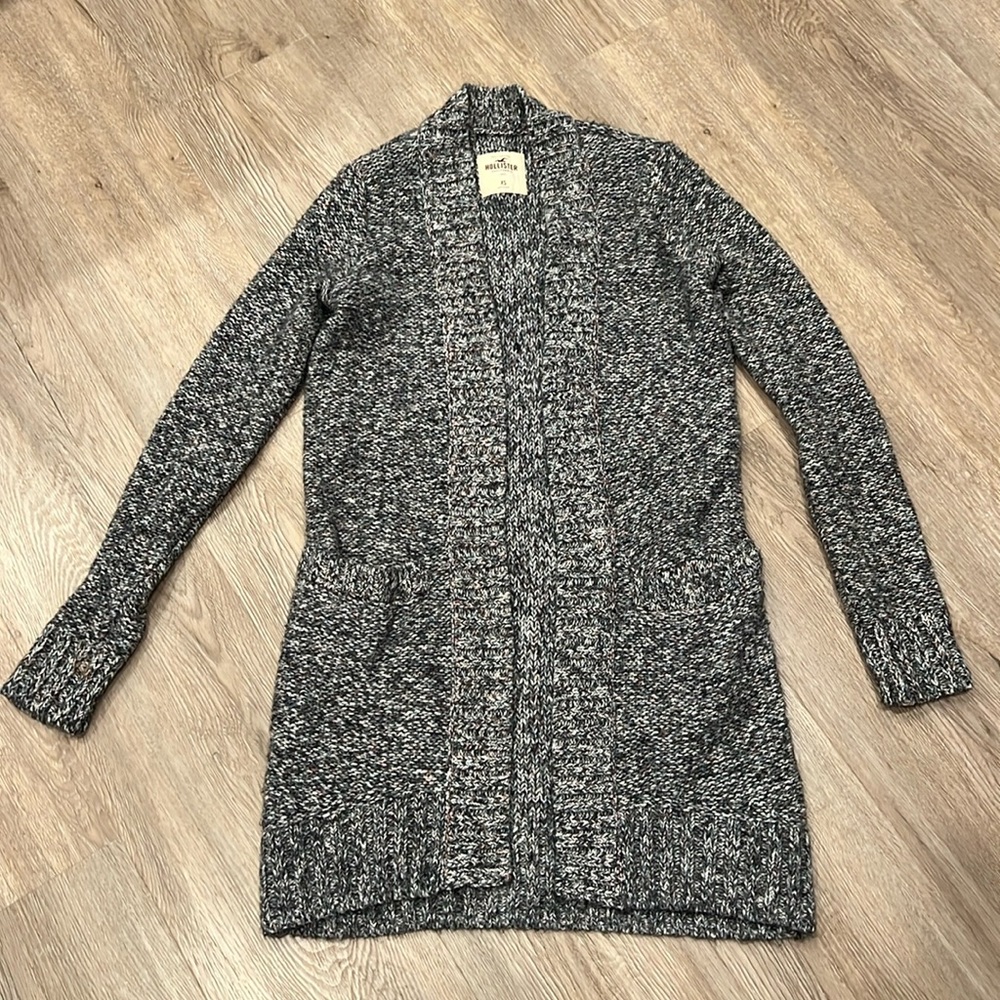 Hollister, Drape Front, Knee Length, Sweater Cardigan XS